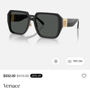 Versace Black Sunglasses brand new full inclusion